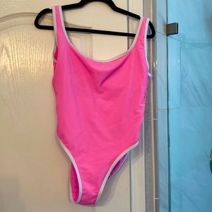 Lain Snow one piece hot pink bathing suit
